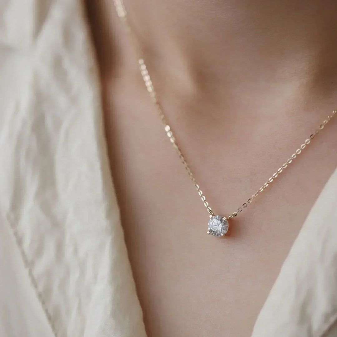 Collier Plaqué Or avec Zirkonia