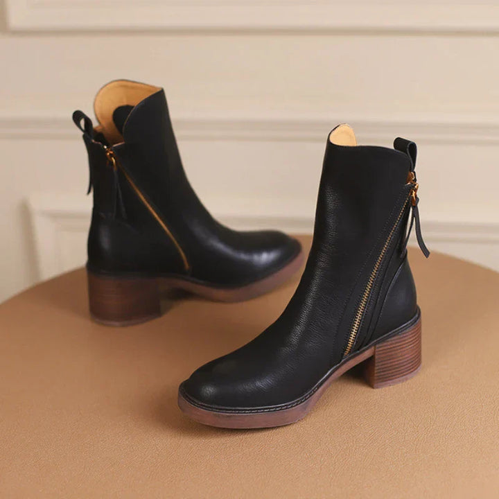 Alyra Leather Ankle Boots