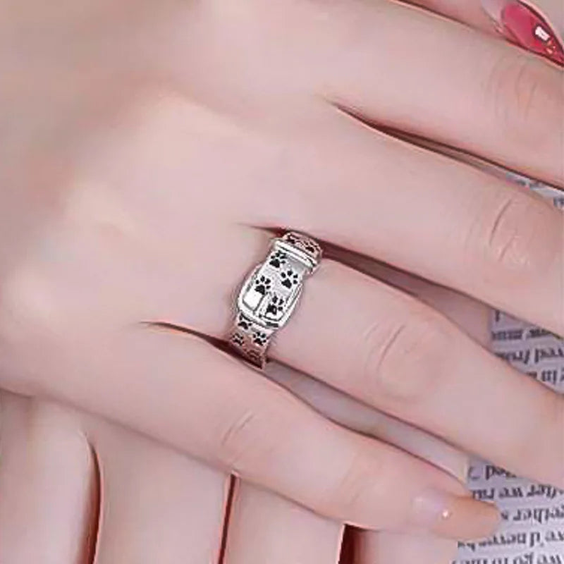 Bague Collier Inspirée des Chiens, Mignonne et Élégante