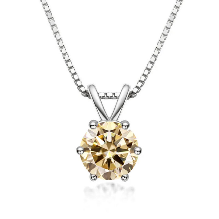Collier Solitaire Élégant avec Moissanite