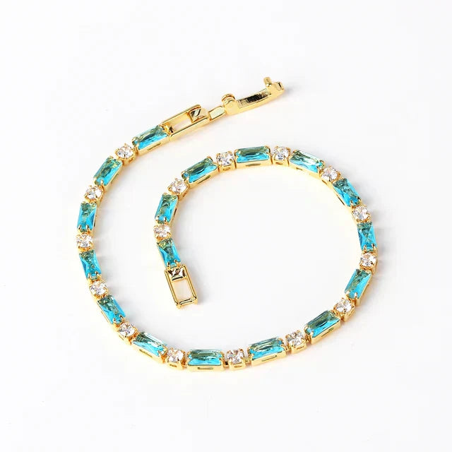 Bracelet élégant en turquoise naturel et or