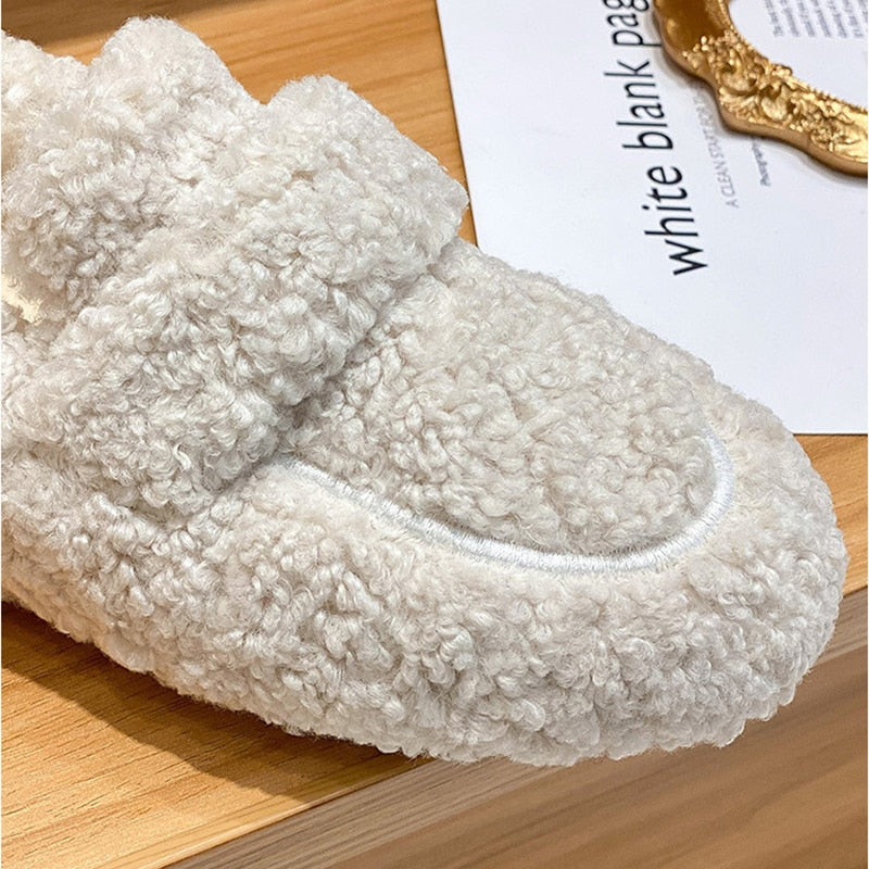 Arielle Plush Moccasins with Non-Slip Sole