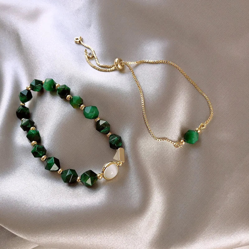 Ensemble de Bracelets Élégants en Vert