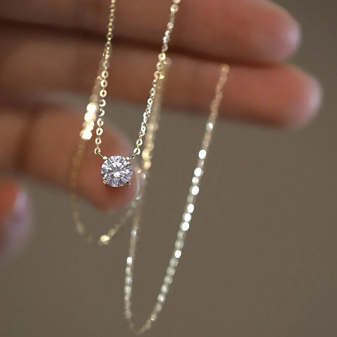 Collier Plaqué Or avec Zirkonia