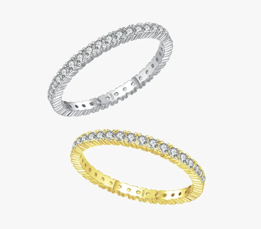 Bague Éternité Minimaliste Éclairée