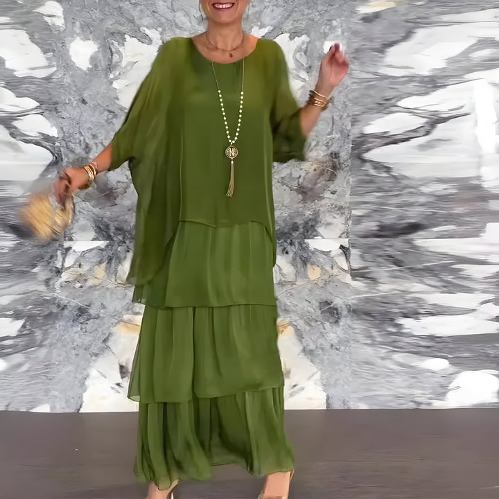 Monique™ | Robe en Chiffon avec Jupe en Tulle