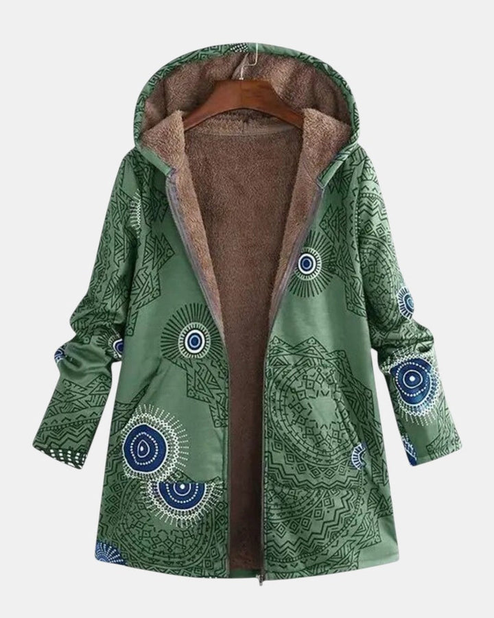Sage - Motif Tribal Sherpa Veste