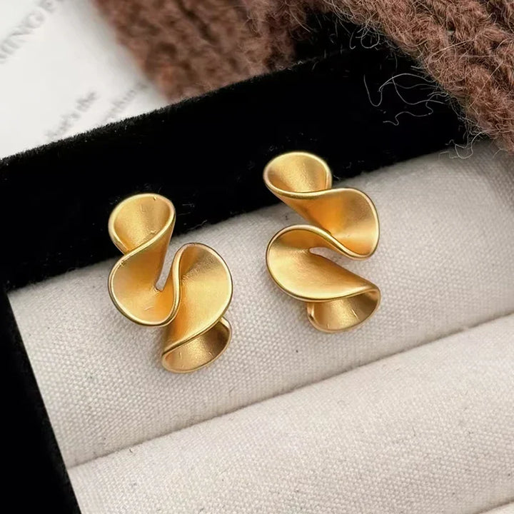 Boucles d'oreilles en Fleur d'Argent et Or 18K