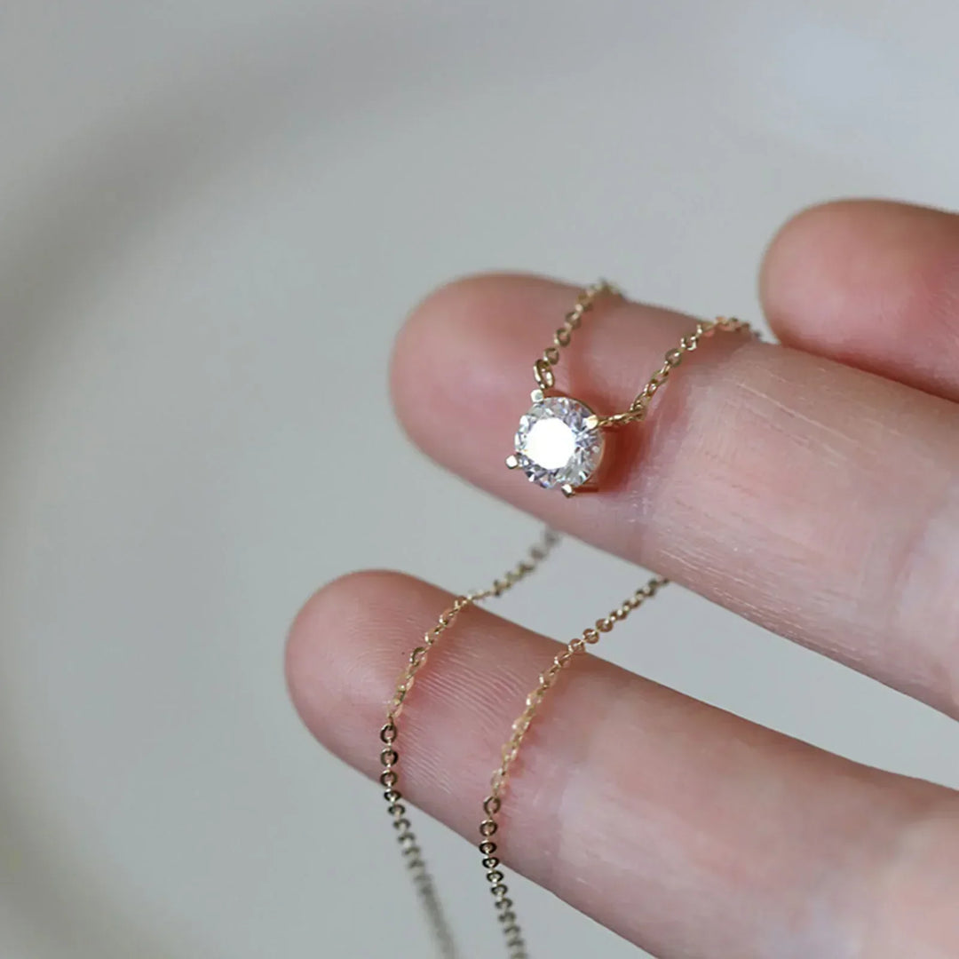 Collier Plaqué Or avec Zirkonia