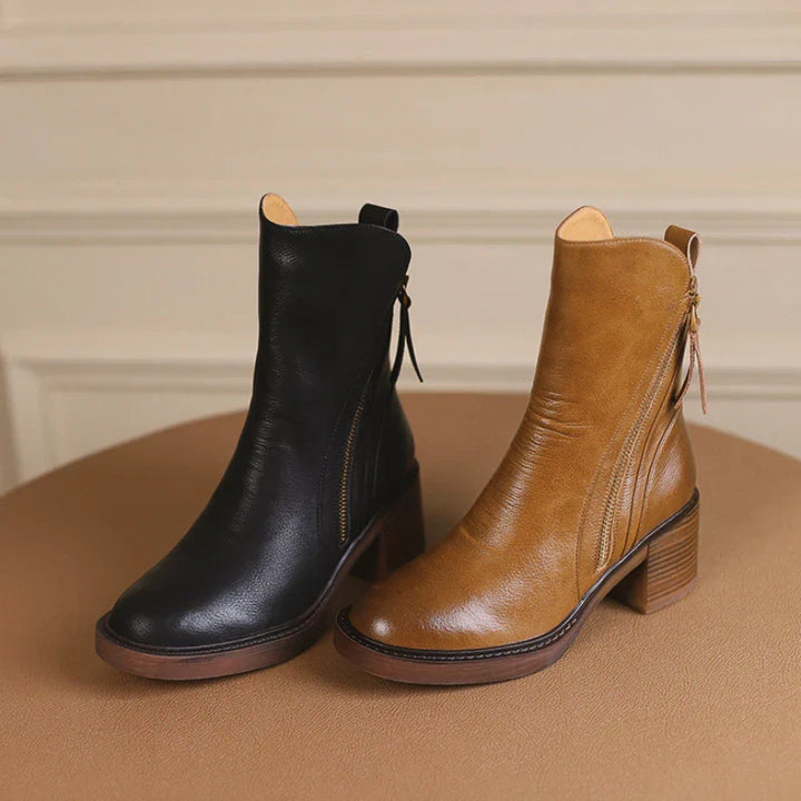 Alyra Leather Ankle Boots