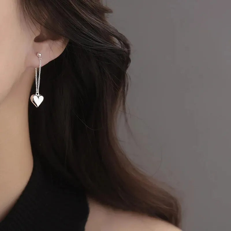 Boucles d'Oreilles en Forme de Cœur Géométrique