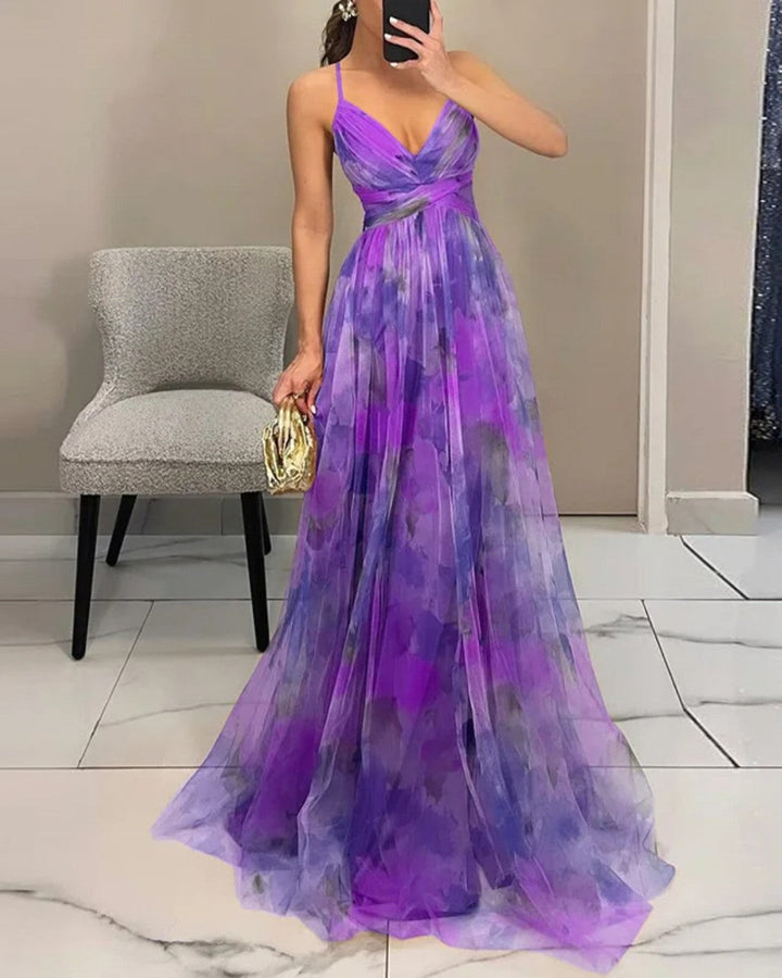 Claudia|™ Robe longue enchanteur avec imprimé floral