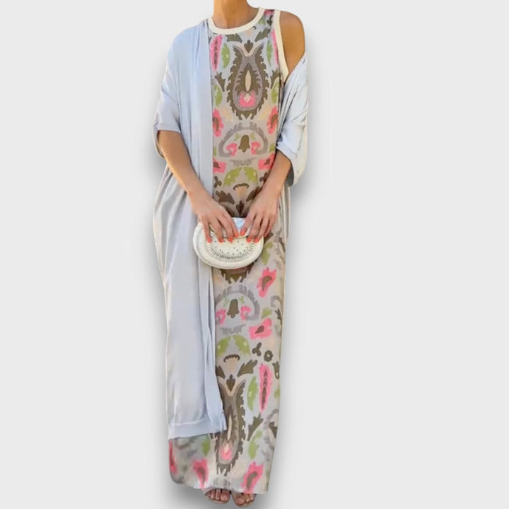 Selviane - Maxi Robe avec Cardigan