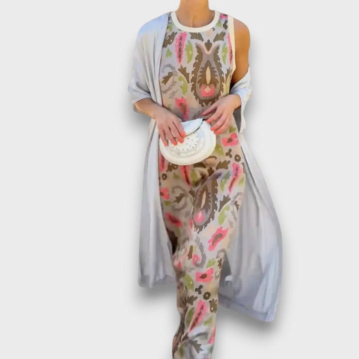 Selviane - Maxi Robe avec Cardigan