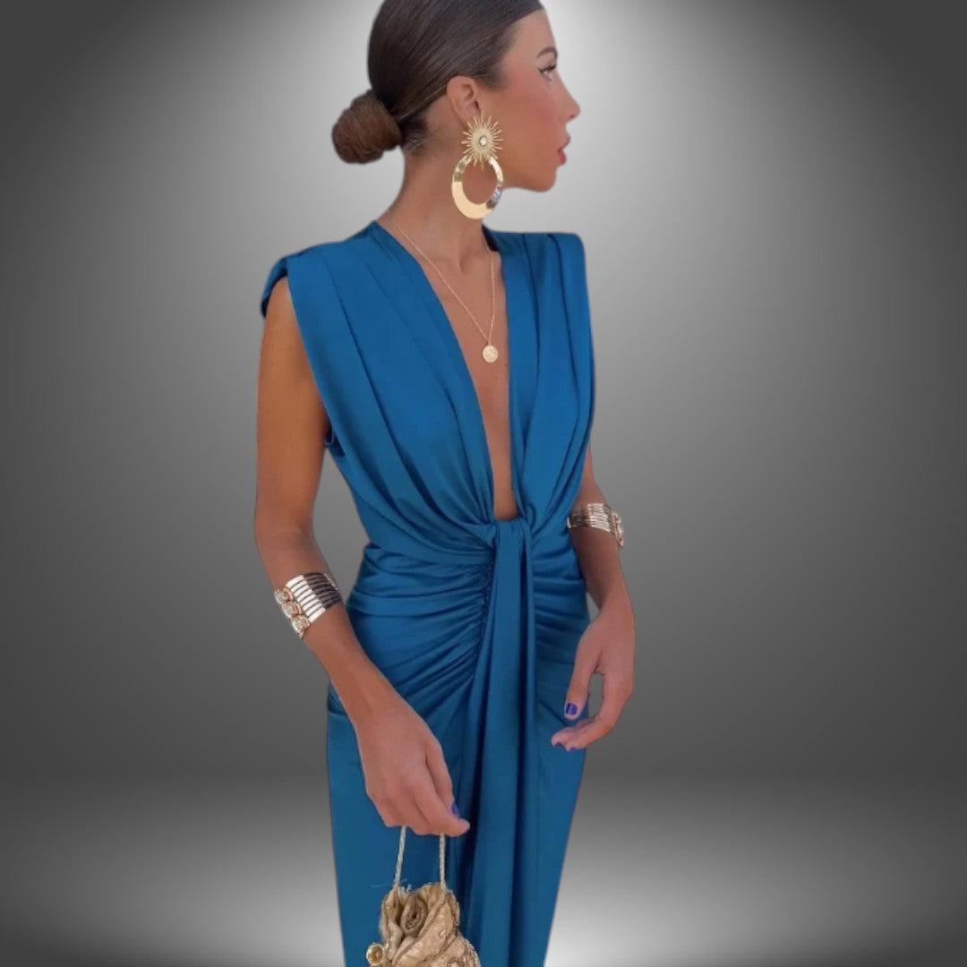 Amelia | Robe Artisanale Élégante Sans Manches