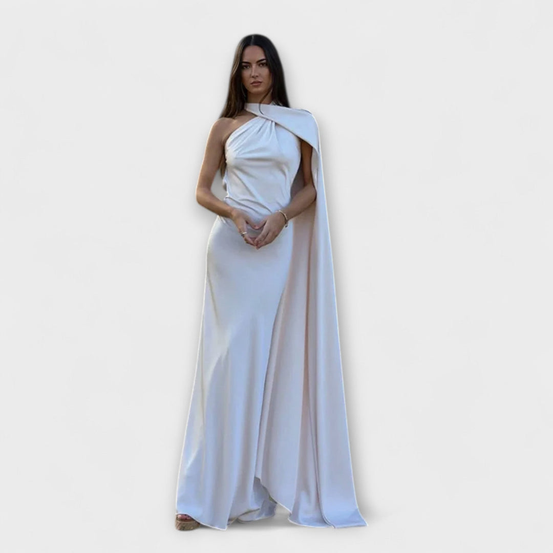 Robe Maxi Chic avec épaules dénudées et lien au cou