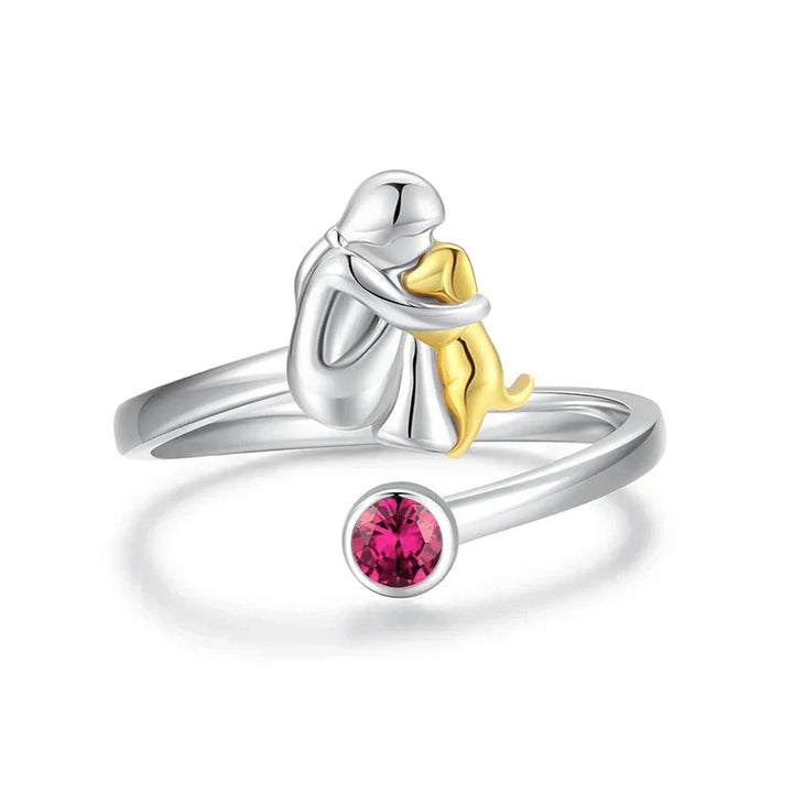 Rose™ - Bague avec Motif de Chien