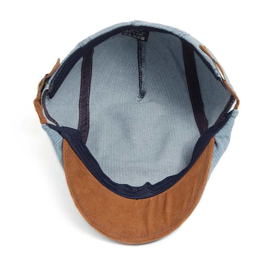 Bloom™ | Casquette Plate en Denim Premium – Style Intemporel & Confort Quotidien