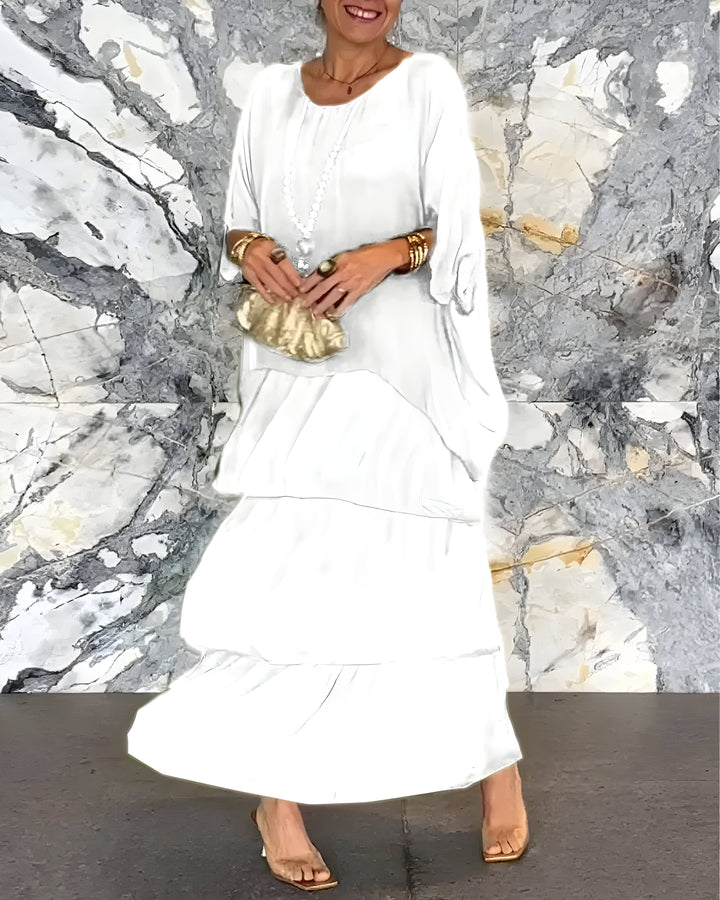 Monique™ | Robe en Chiffon avec Jupe en Tulle