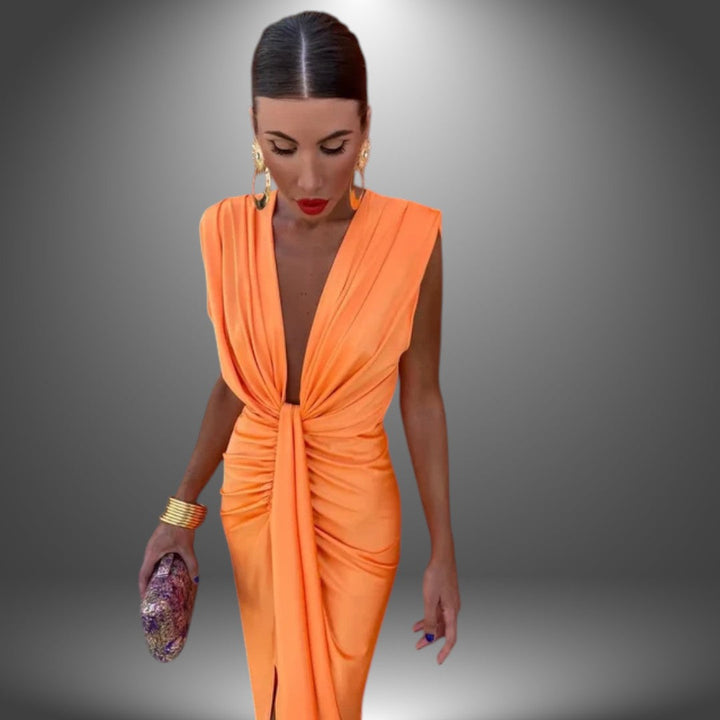 Amelia | Robe Artisanale Élégante Sans Manches