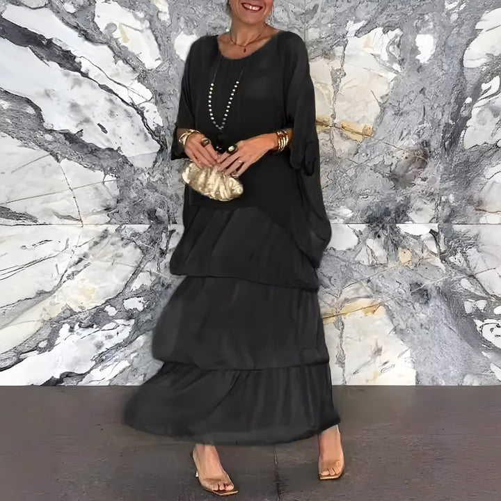 Monique™ | Robe en Chiffon avec Jupe en Tulle