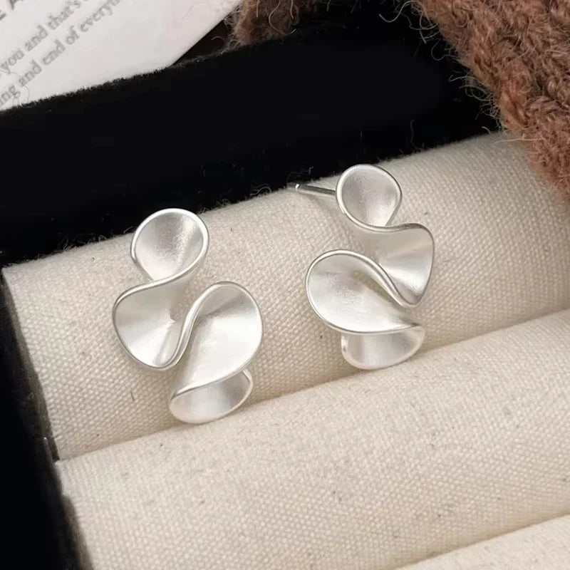 Boucles d'oreilles en Fleur d'Argent et Or 18K