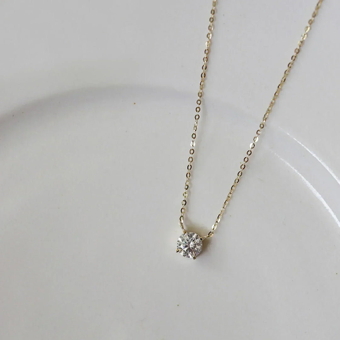 Collier Plaqué Or avec Zirkonia