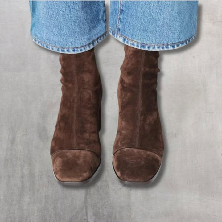 CAPUCINE | Bottines en Suède Élégantes
