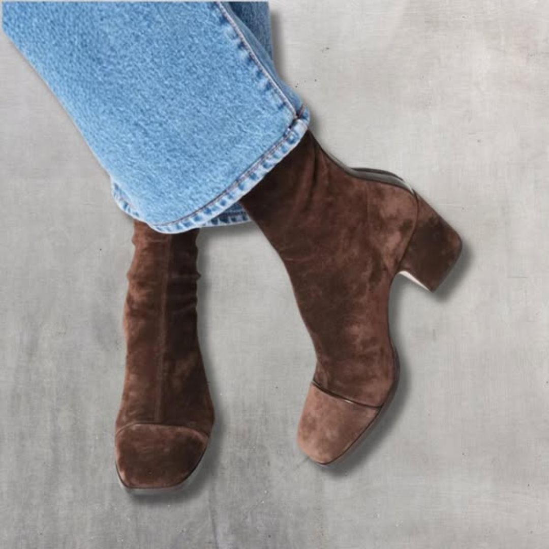 CAPUCINE | Bottines en Suède Élégantes