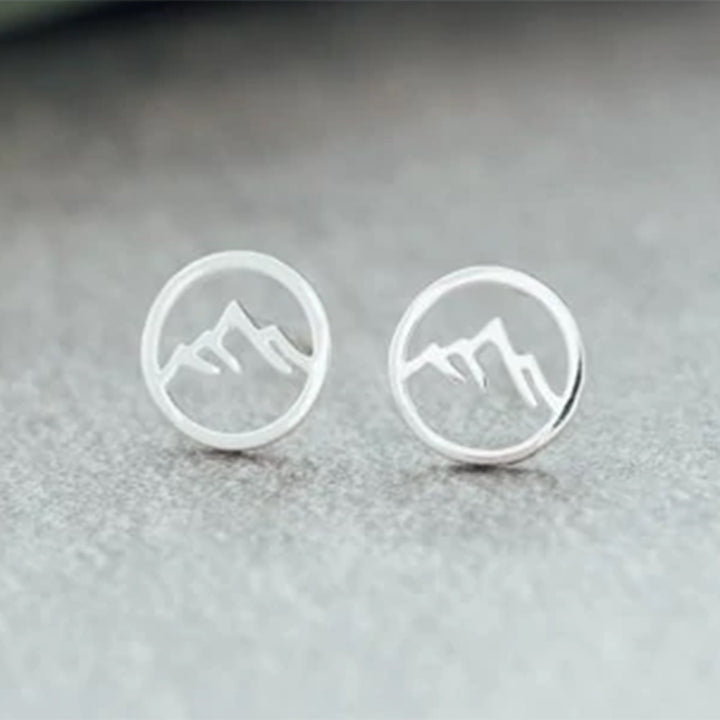 PAIRE DE BOUCLES D'OREILLES MONTAGNE