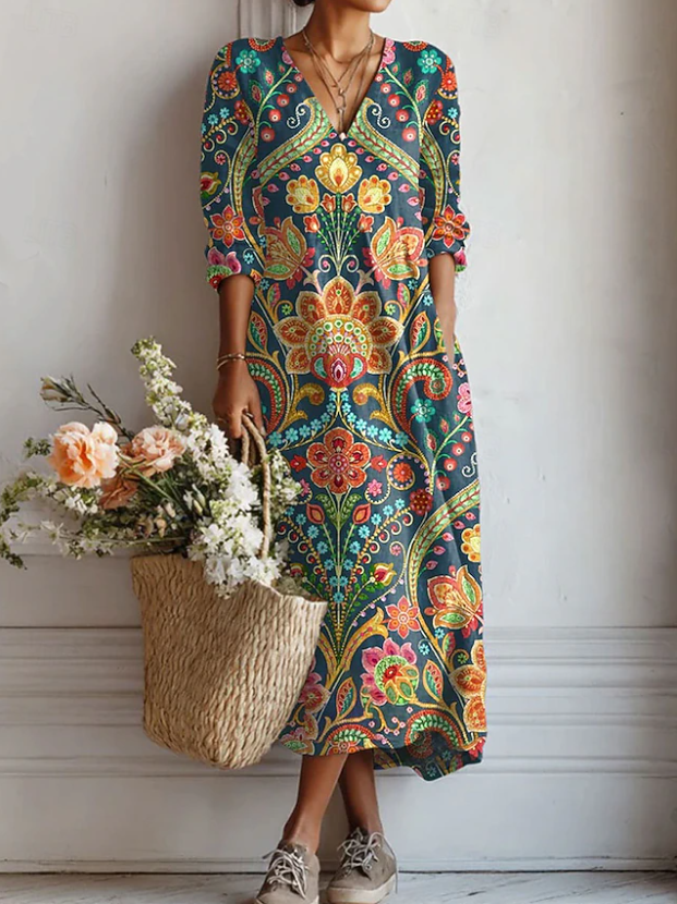 LEIRE | Robe Longue de Style Ethnique