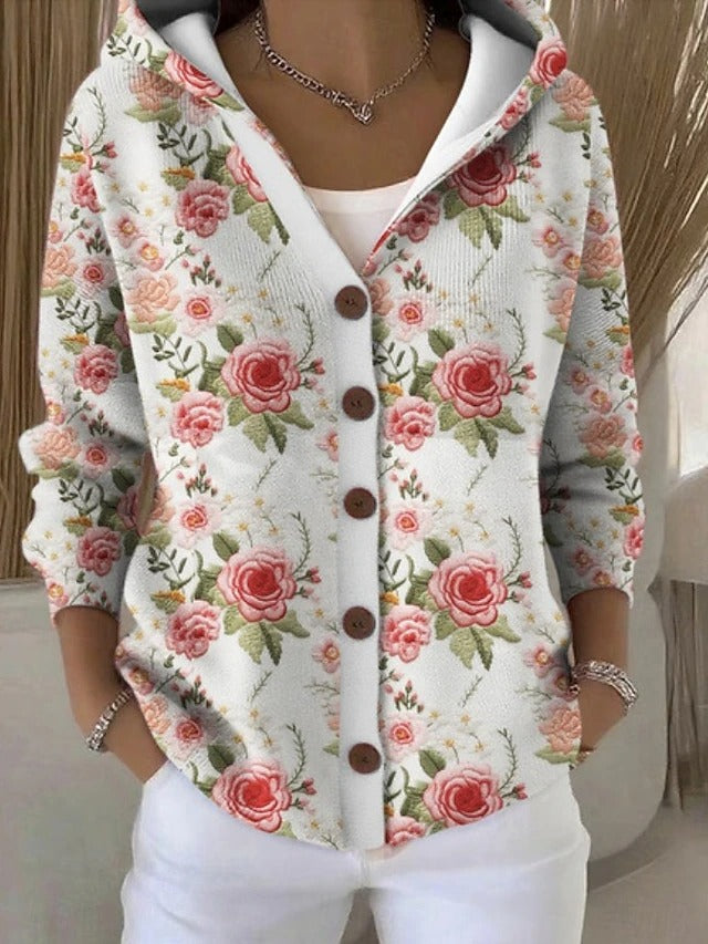 Colomba | Cardigan Imprimé avec Capuche