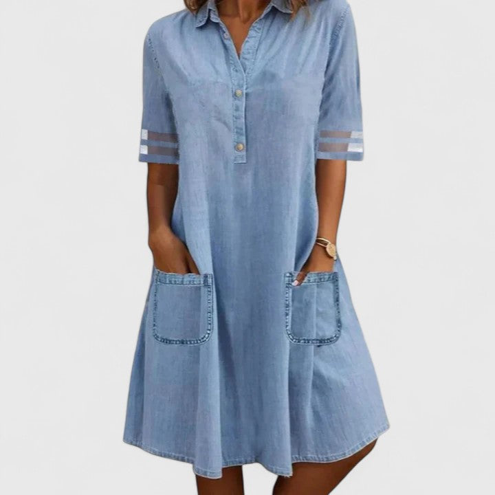 Lucía - Robe en denim flatteuse pour la silhouette