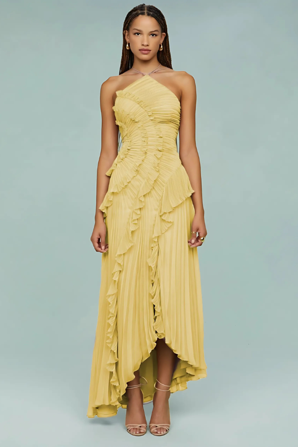 LIYANA | Robe à volants spirales