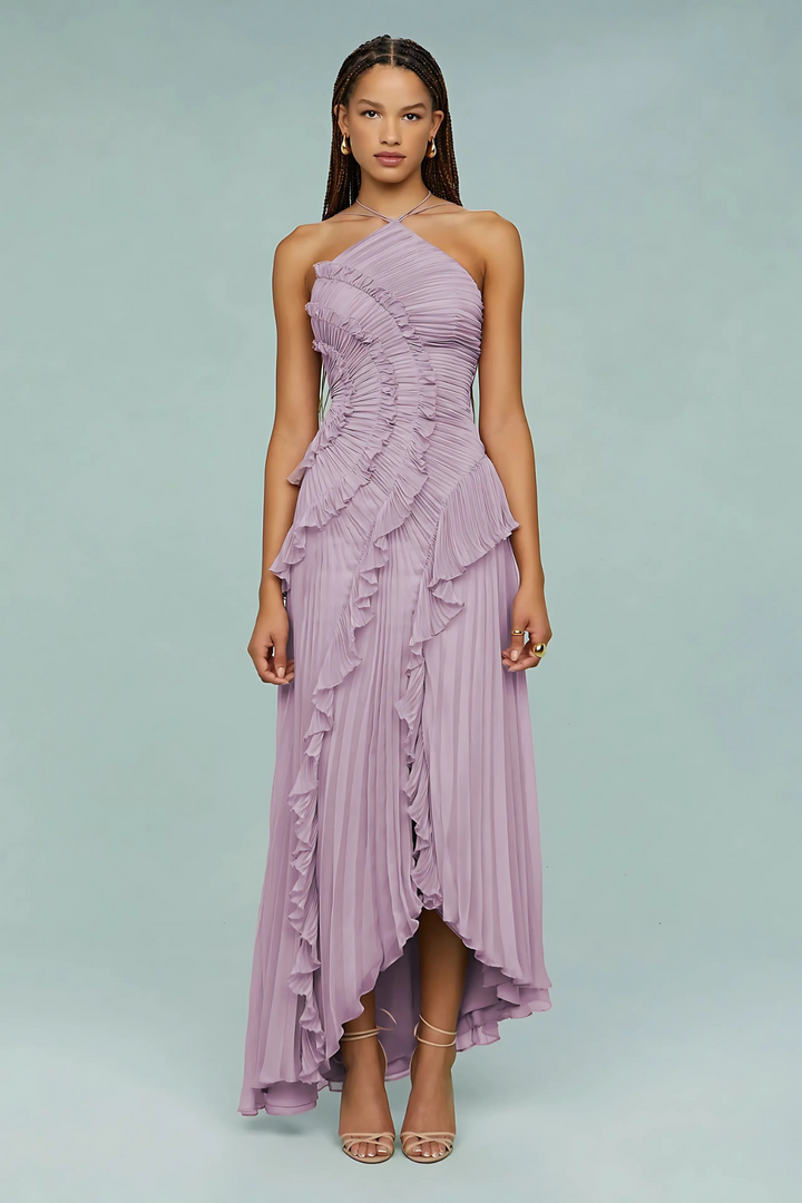LIYANA | Robe à volants spirales
