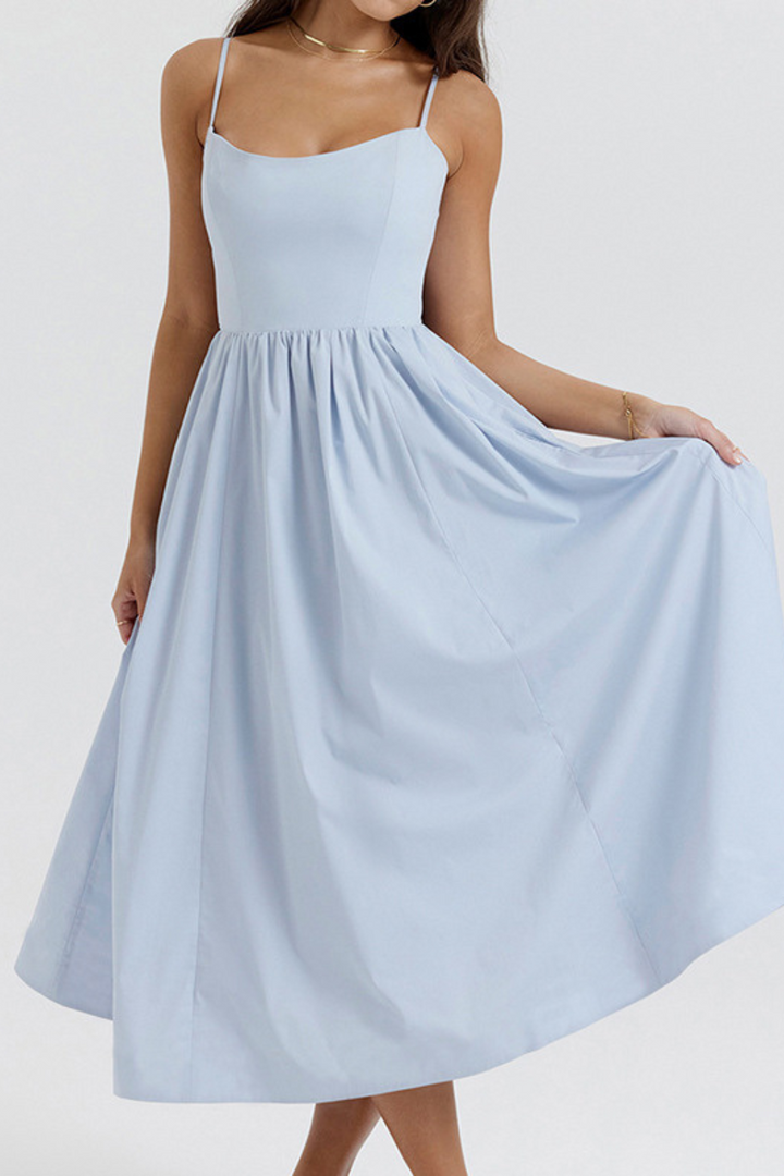 ESTELLE | Robe Midi Été Élégante Corset