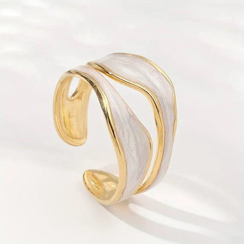 Bague ouverte Golvende dorée