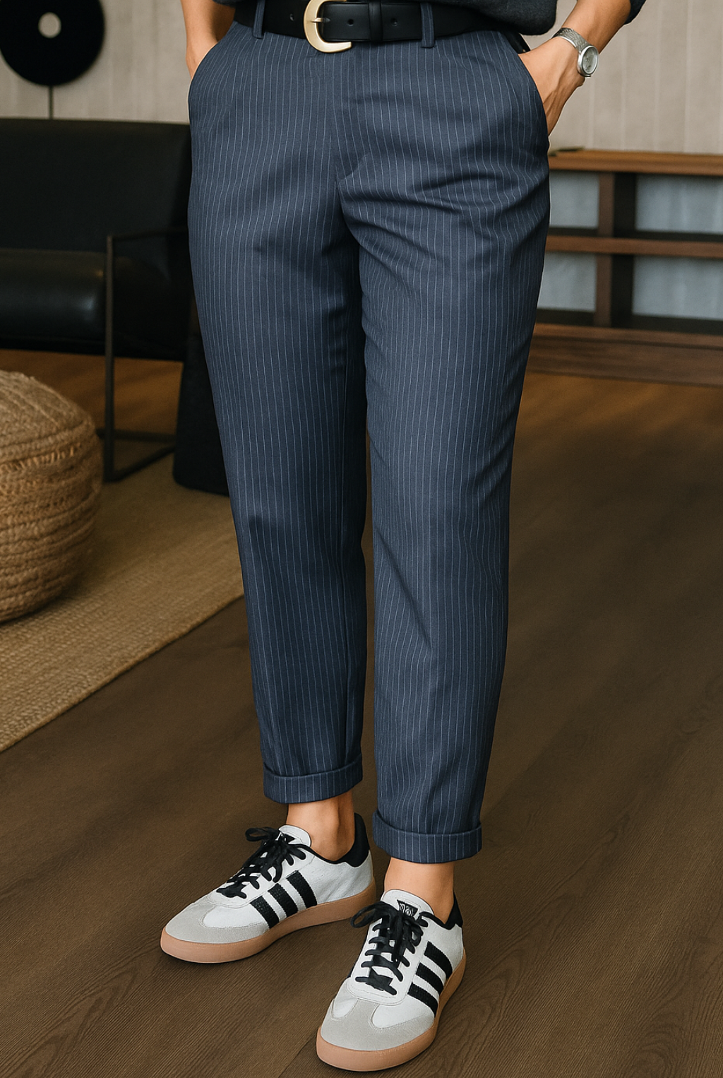 MATHILDA | PANTALON ÉLÉGANT ET FLATTEUR AVEC RAYURES