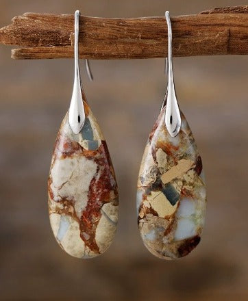 Boucles d'oreilles Chiques avec Pierre Ovale