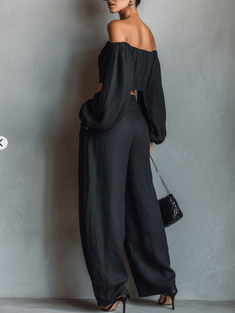 Tess™ | Ensemble épaules dénudées avec pantalon large