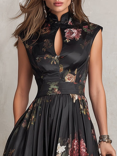 Sienna • Robe midi à imprimé floral