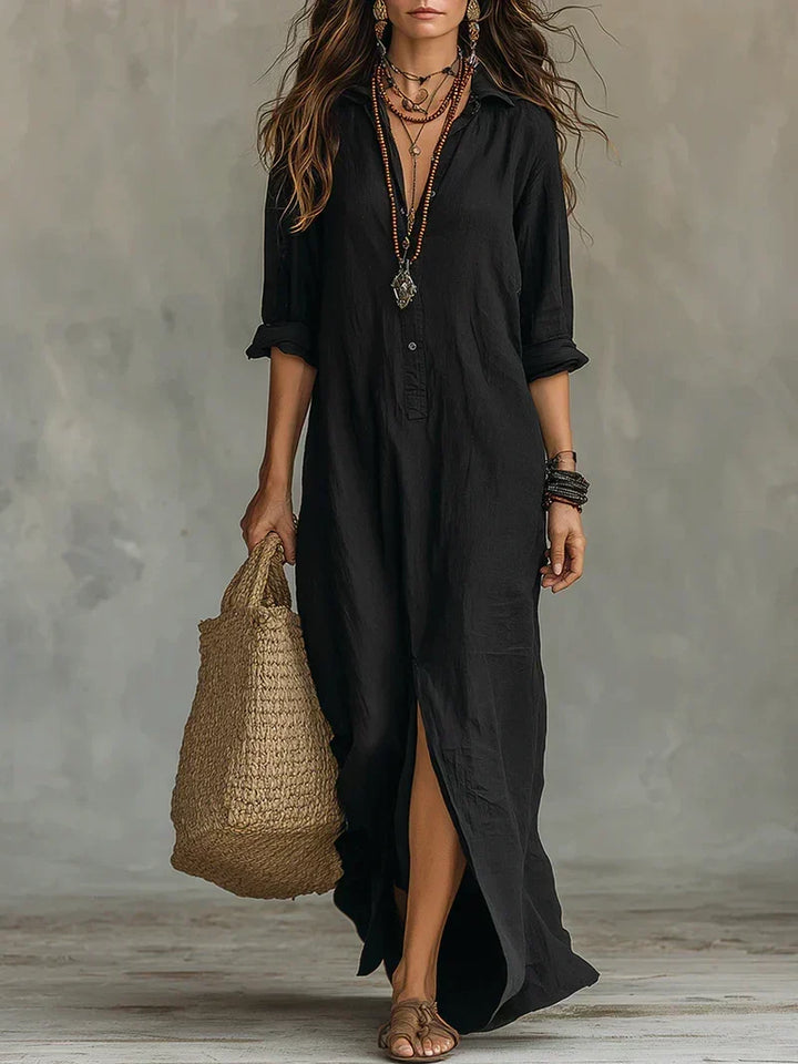 Céline™ | Robe Maxi Ample avec Boutons