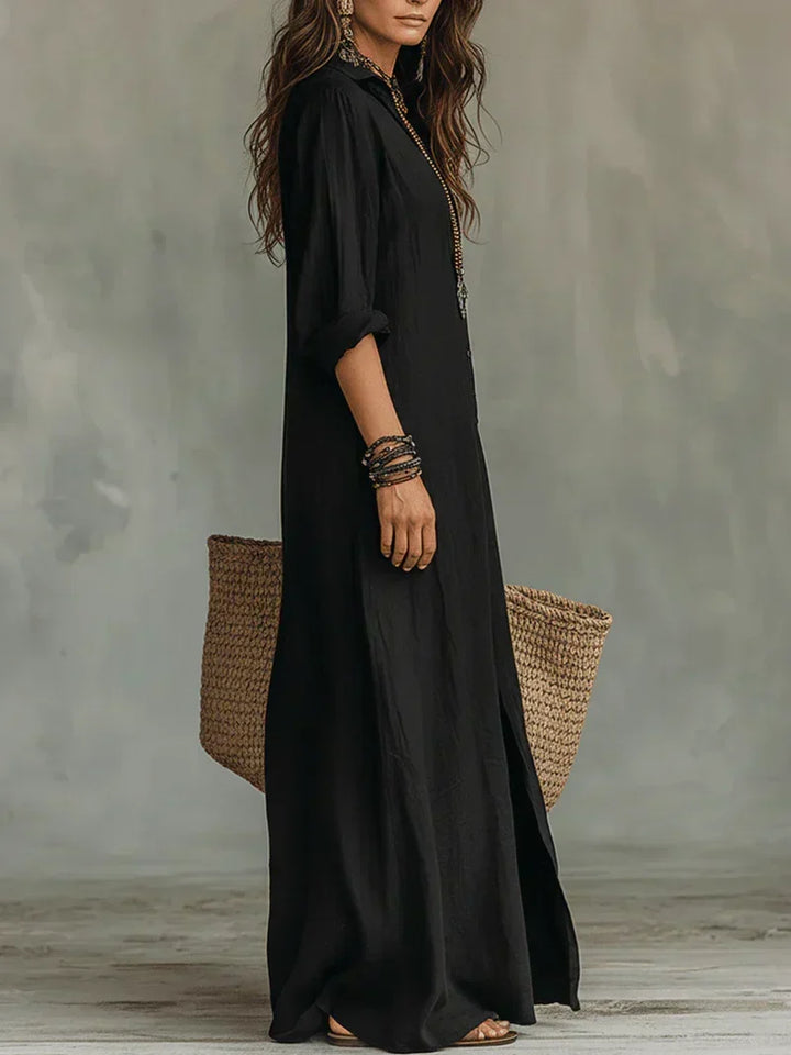 Céline™ | Robe Maxi Ample avec Boutons