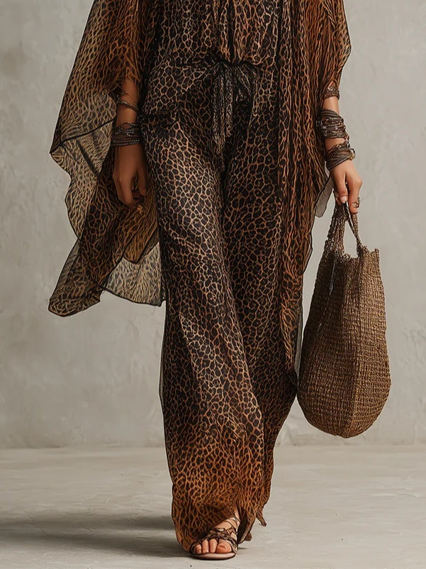 Ensemble Luxe 3 pièces Boho Léopard