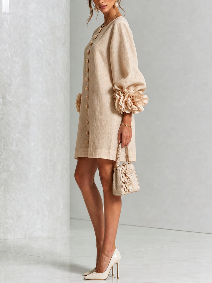 Lola | Robe mini à imprimé floral et fermeture à boutons