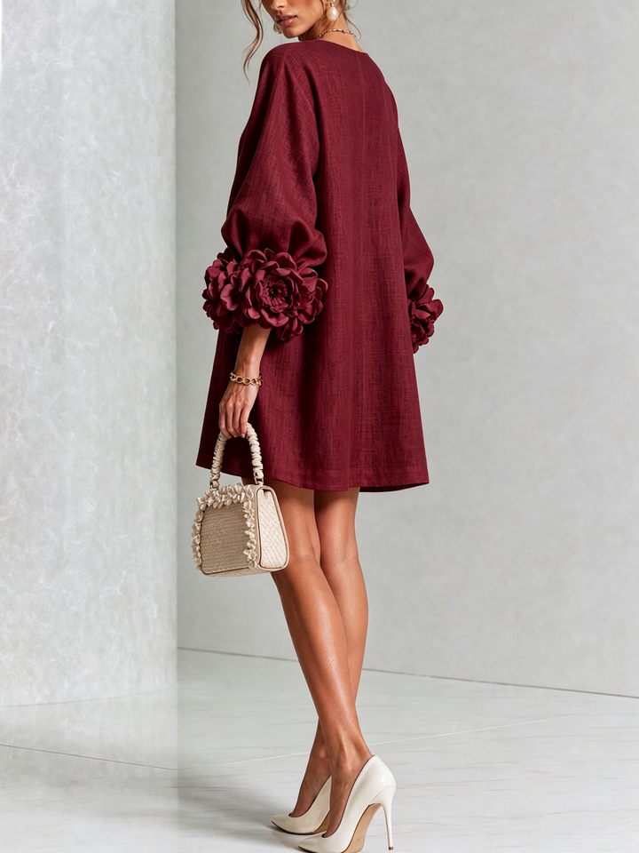 Lola | Robe mini à imprimé floral et fermeture à boutons