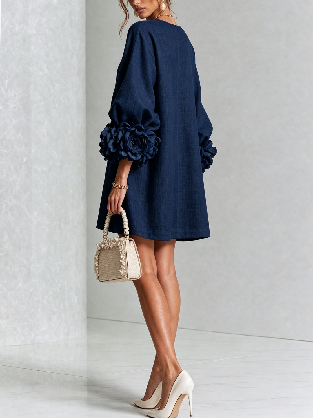 Lola | Robe mini à imprimé floral et fermeture à boutons