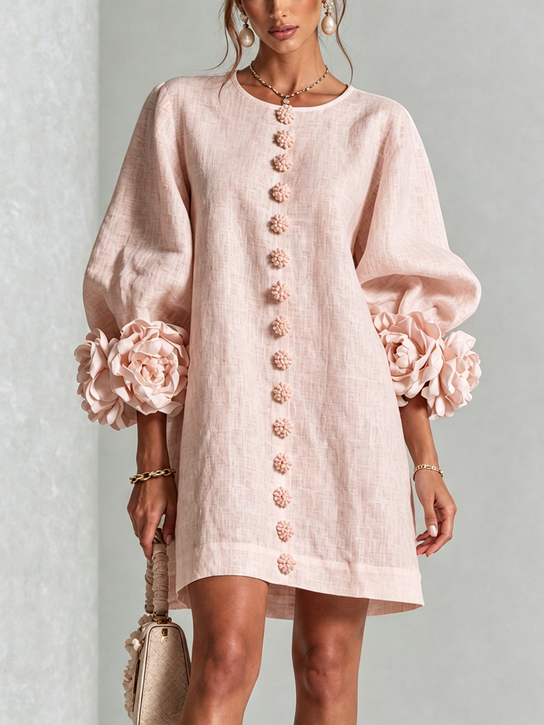 Lola | Robe mini à imprimé floral et fermeture à boutons