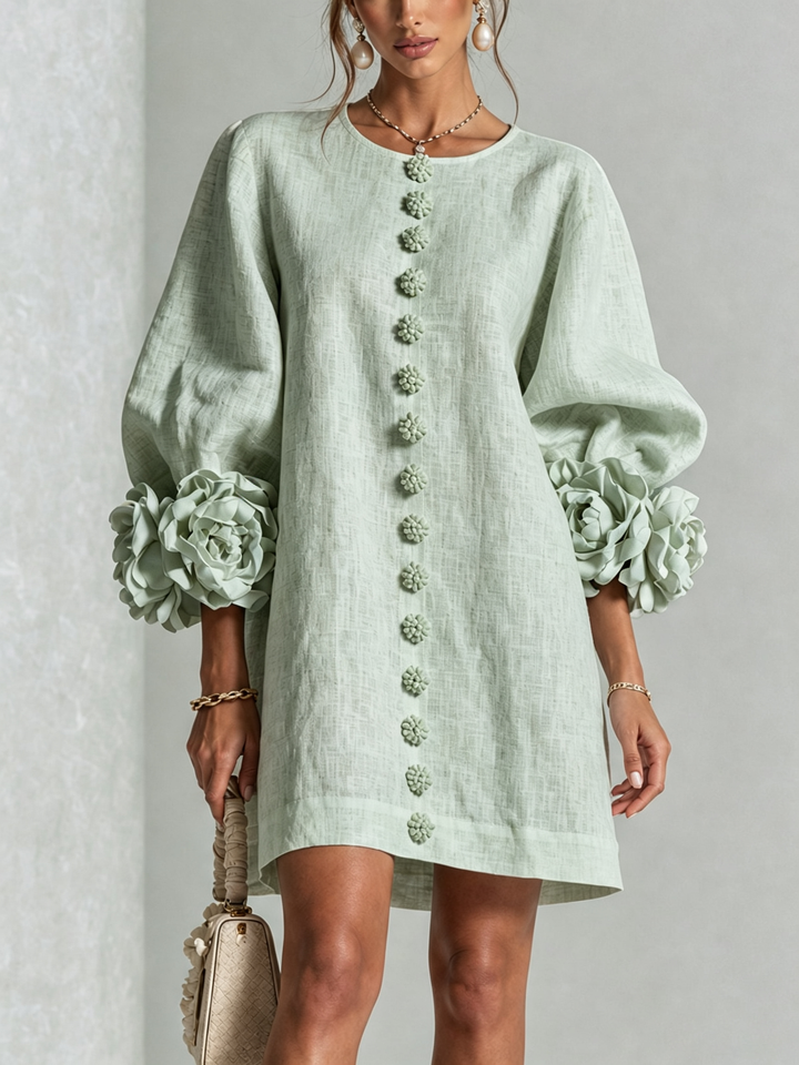 Lola | Robe mini à imprimé floral et fermeture à boutons