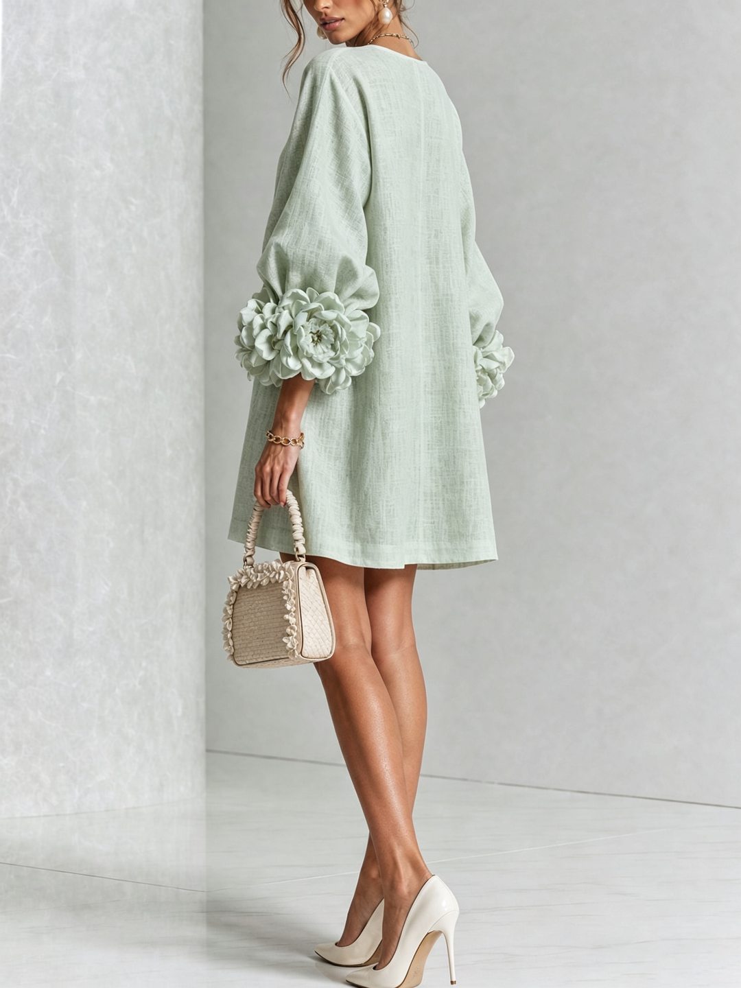 Lola | Robe mini à imprimé floral et fermeture à boutons